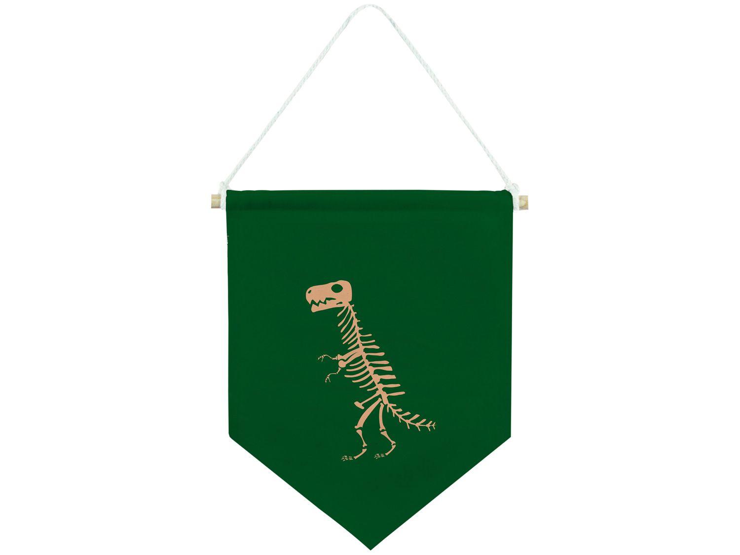 Flâmula Decorativa Infantil 30x33cm - Design Up Living Esqueleto Dino