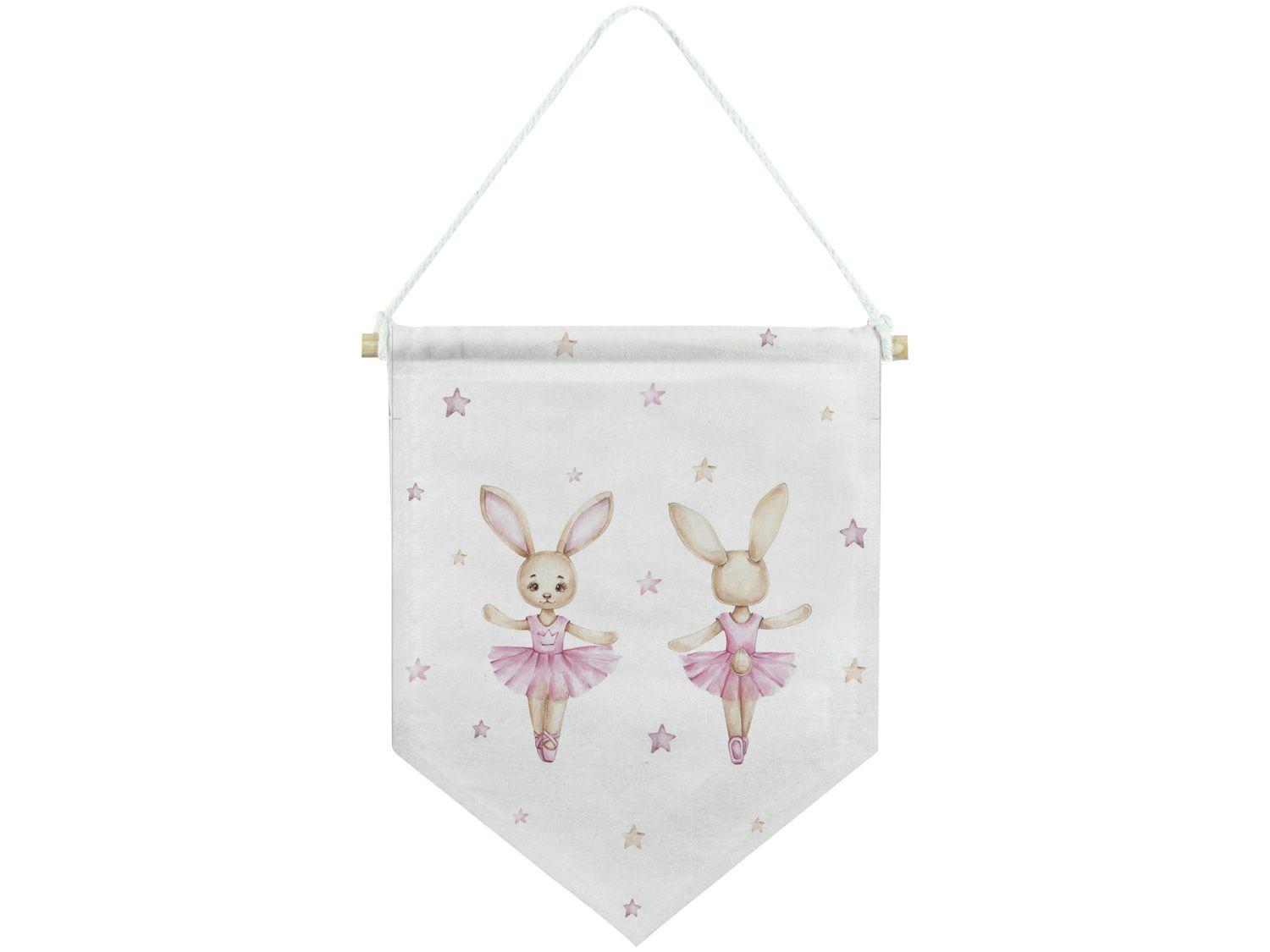 Flâmula Decorativa Infantil 30x33cm - Design Up Living Bailarina Coelha