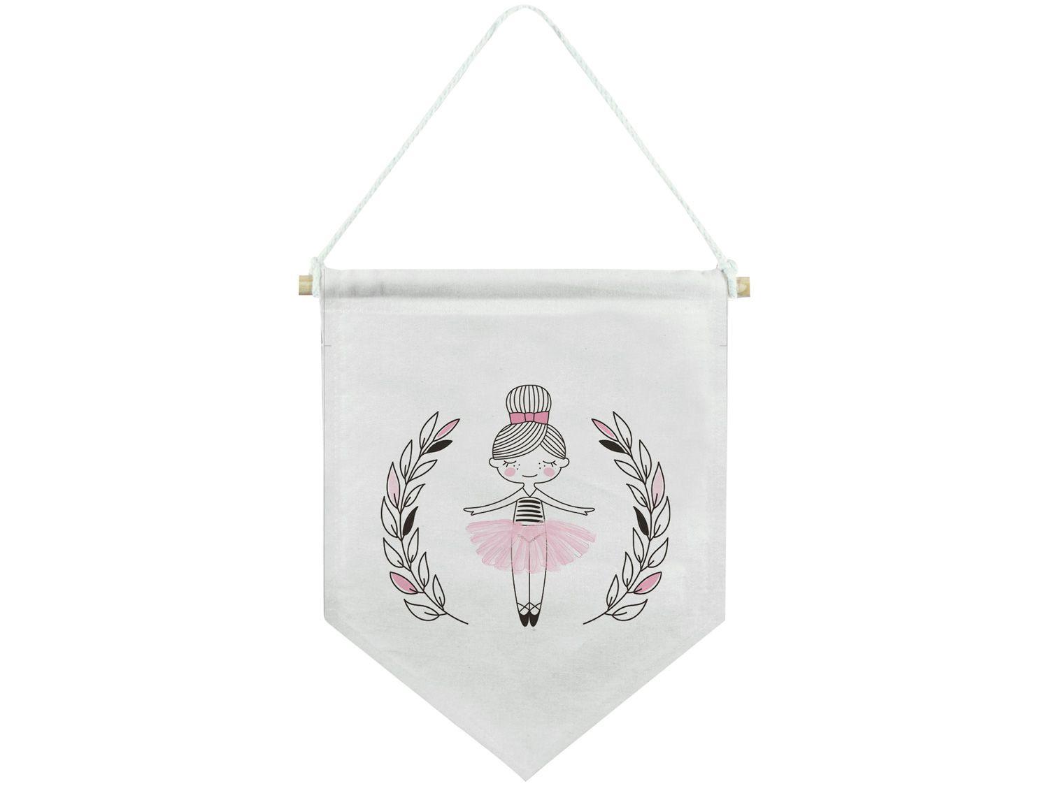 Flâmula Decorativa Infantil 30x33cm - Design Up Living Bailarina