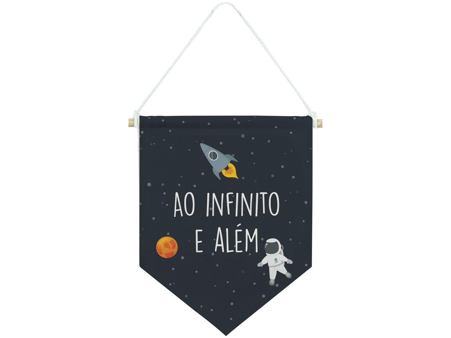 Flâmula Decorativa Infantil 30x33cm - Design Up Living Astronauta Ao Infinito