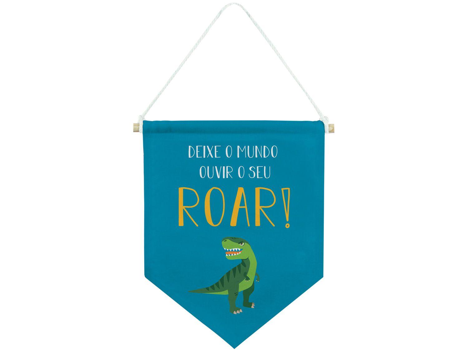 Flâmula Decorativa Infantil 30x33cm - Design Up Living Dinossauro