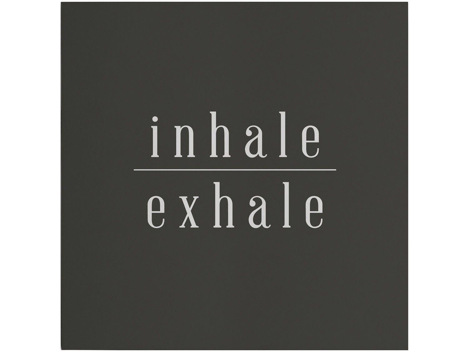 Placa Decorativa MDF Good Vibes Inhale Exhale - 29x29cm Design Up Living
