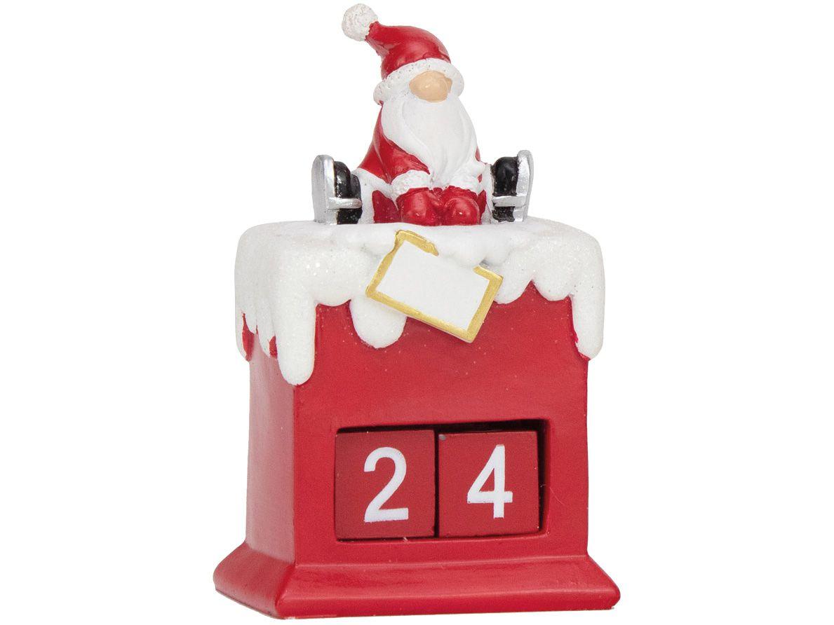 Calendário de Natal 14cm Chaminé com Noel - Cromus