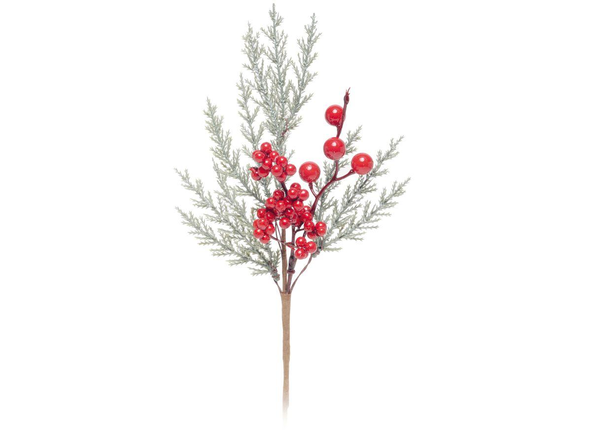 Galho de Natal Cromus Folhas e Frutas
