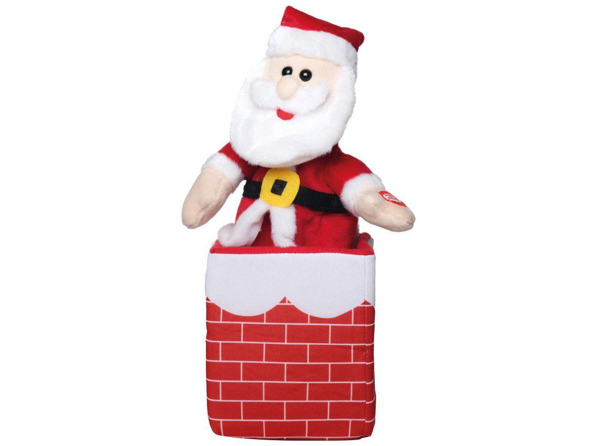 Boneco Papai Noel Articulado 25cm com Movimento - Musical Cromus Natal