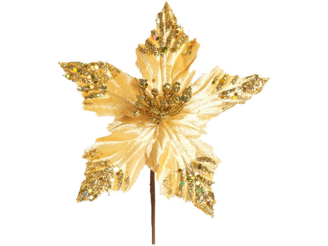 Flor de Natal Cromus Poinsétia Ouro