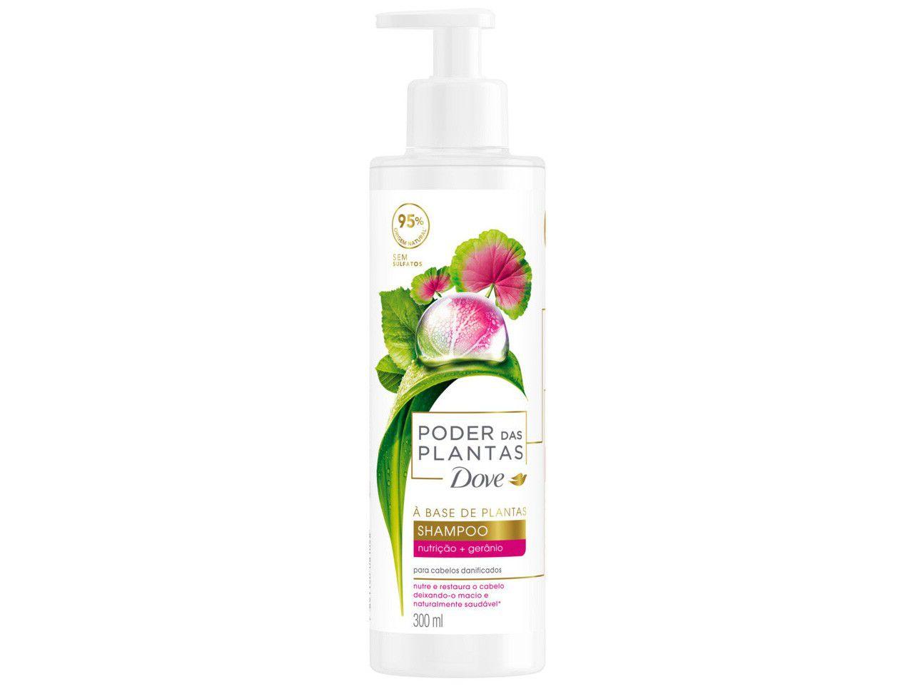 Shampoo Dove Poder das Plantas Nutrição + Gerânio - 300ml