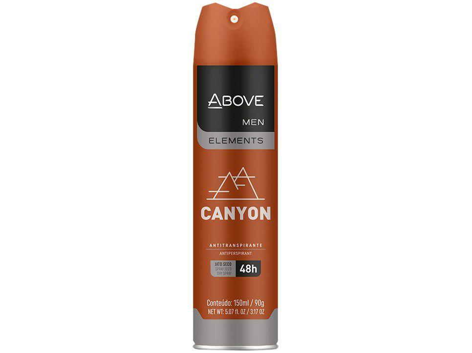 Desodorante Antitranspirante Aerossol Vegano - Above Elements Canyon Masculino Amadeirado