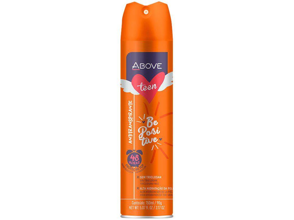 Desodorante Antitranspirante Aerossol Vegano - Above Teen Be Positive Feminino Floral 150ml