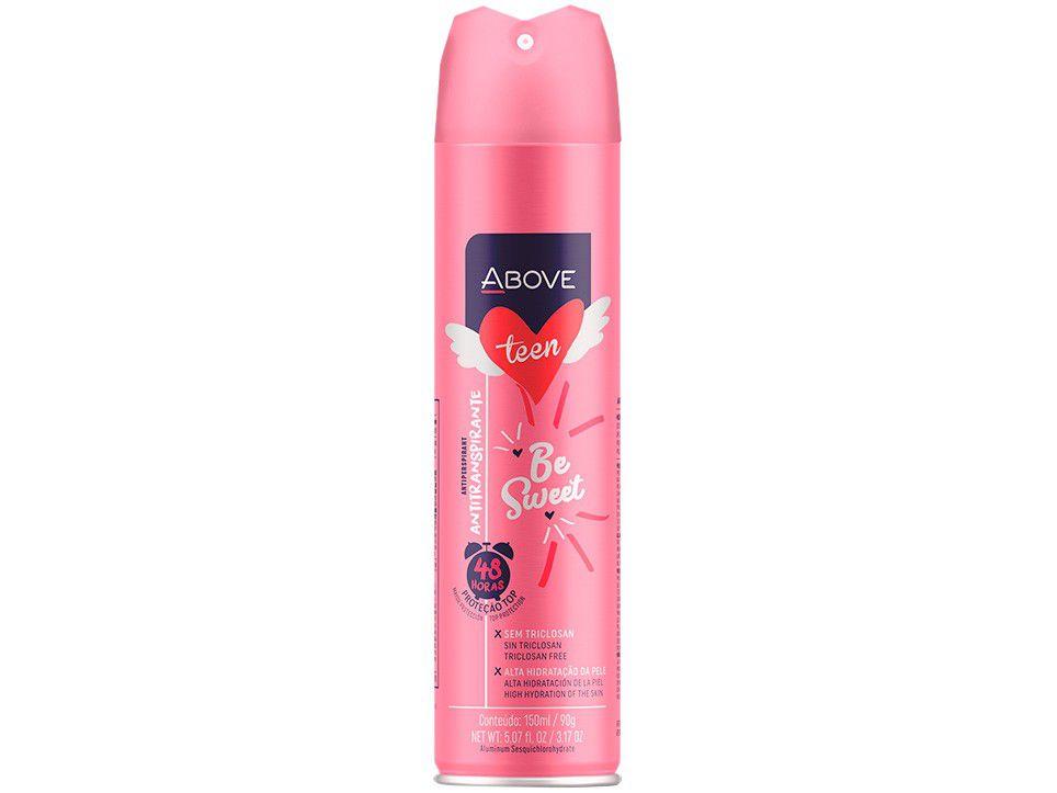 Desodorante Antitranspirante Aerossol Vegano - Above Teen Be Sweet Feminino Floral Frutal 150ml
