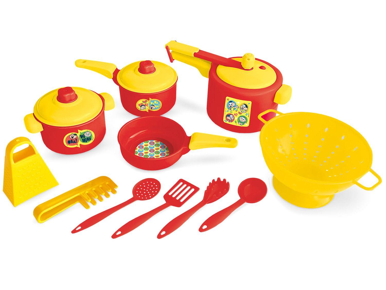 Panelinhas de Brinquedo Turma da Mônica - Brinquedos de Cozinha Nig 11 Peças