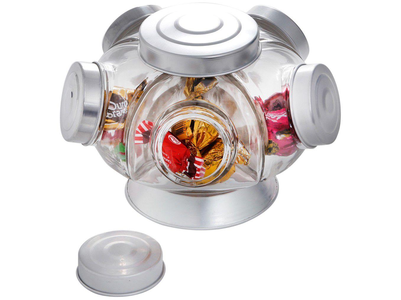 Baleiro Giratório de Vidro Bon Gourmet 72427