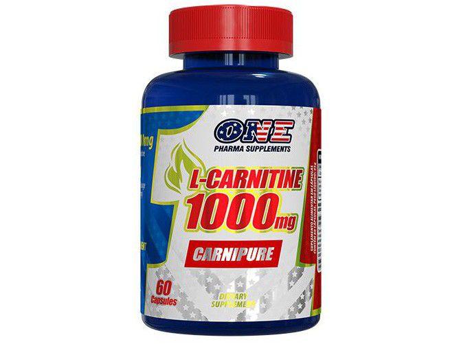 L-Carnitina One Pharma Carnipure em Cápsulas - 60 Cápsulas sem Sabor