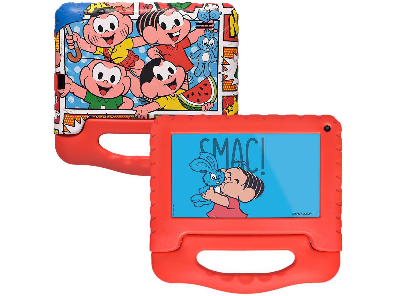 Tablet Infantil Multilaser Turma da Mônica com - Capa 7" 32GB Android 11 Quad-Core Câmera Inte