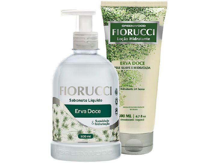 Kit de Banho Fiorucci Erva Doce - Sabonete Líquido e Loção Hidratante