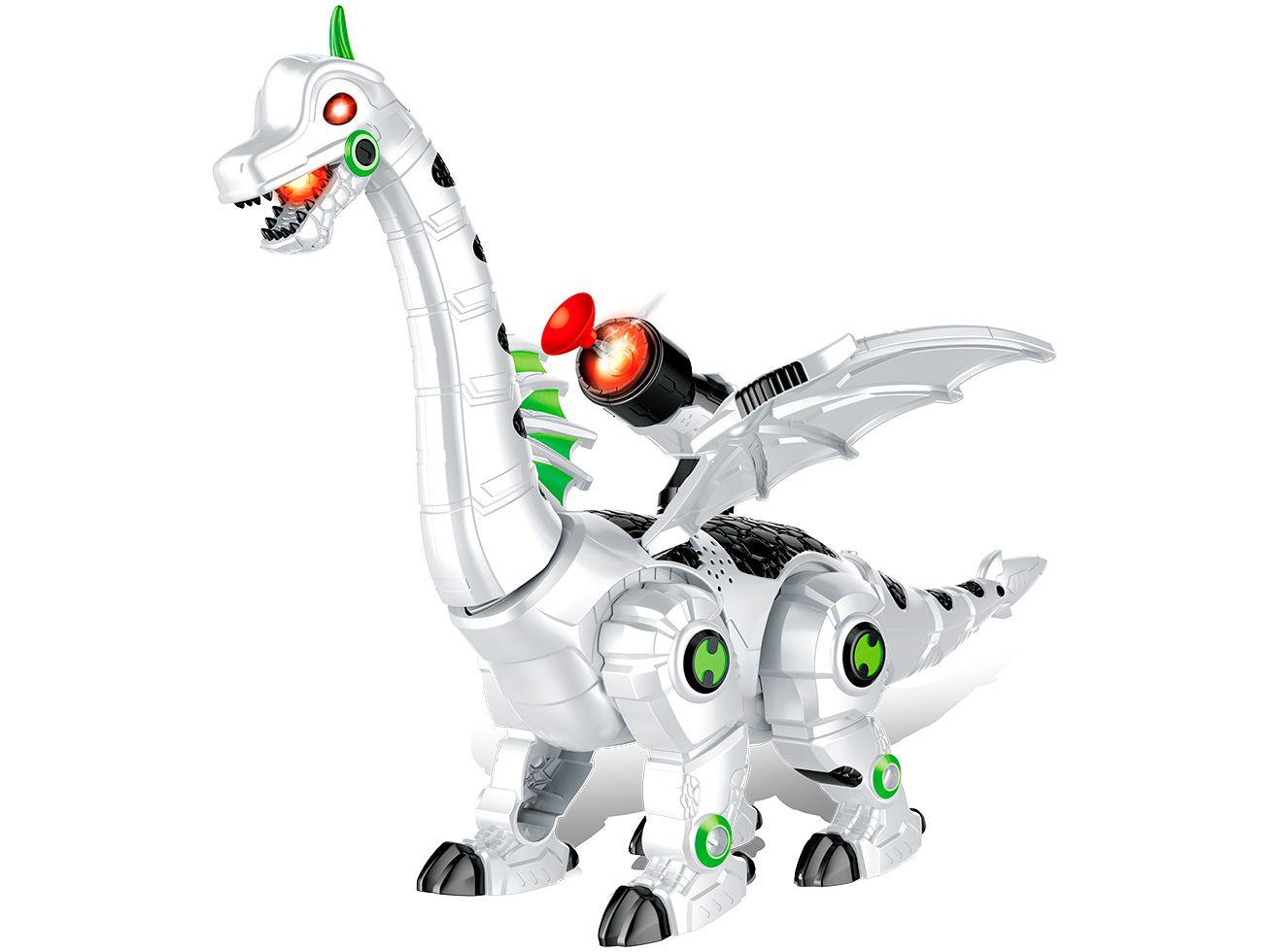 Dragão Ameaça na Selva Dino Tronic Emite Som - com Acessórios Toyng