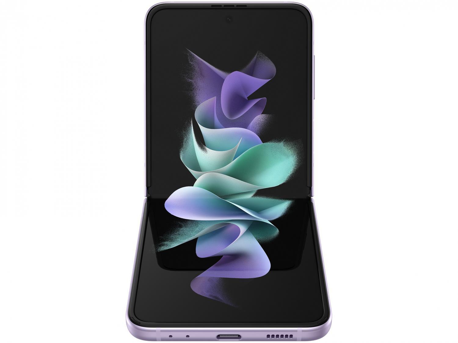 Smartphone Samsung Galaxy Z Flip3 256GB Violeta - 5G 8GB RAM Tela 6,7&quot; Câm. Dupla + 10MP