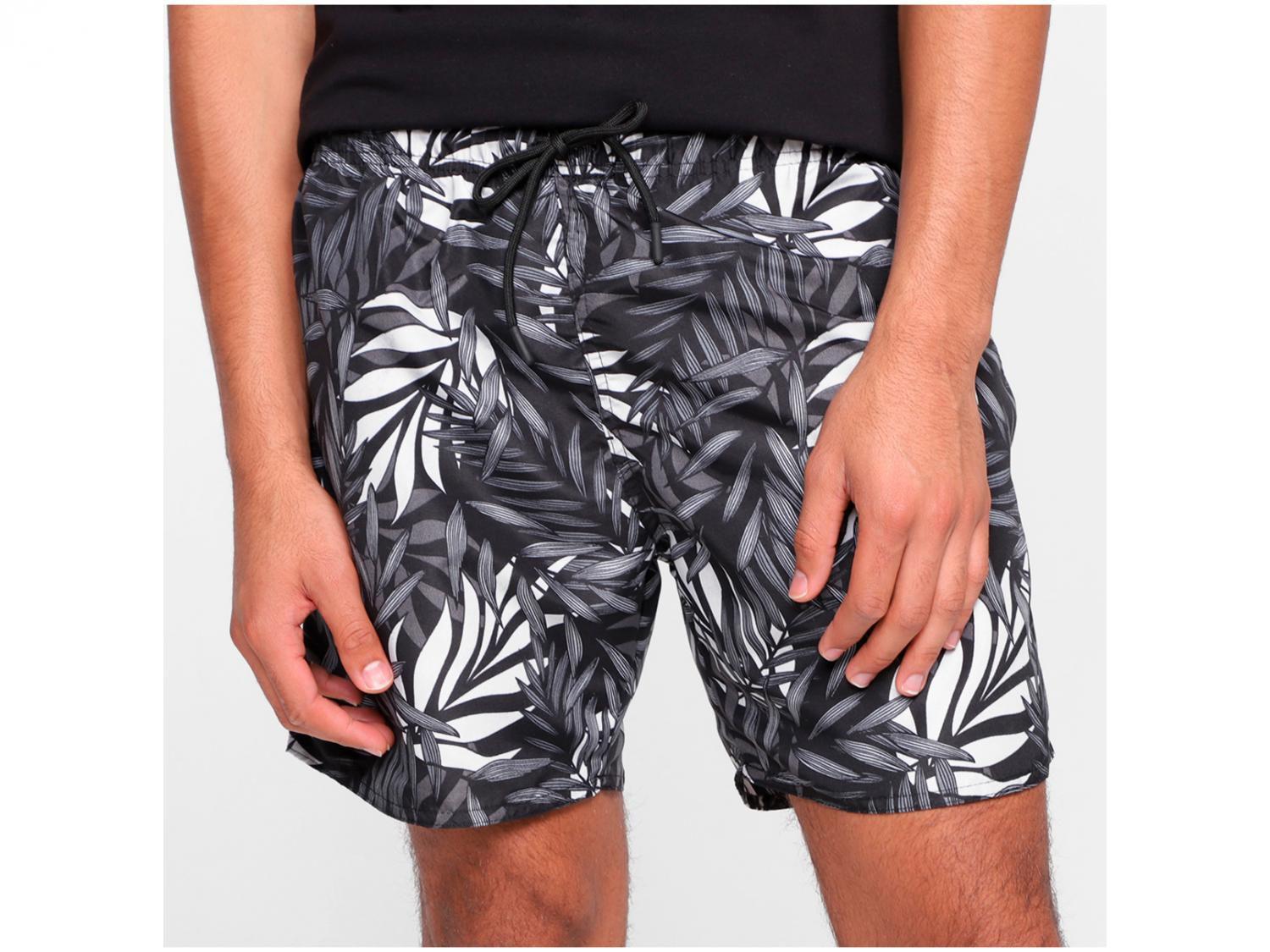 Short Vista Magalu Caribe Estampado Folhas