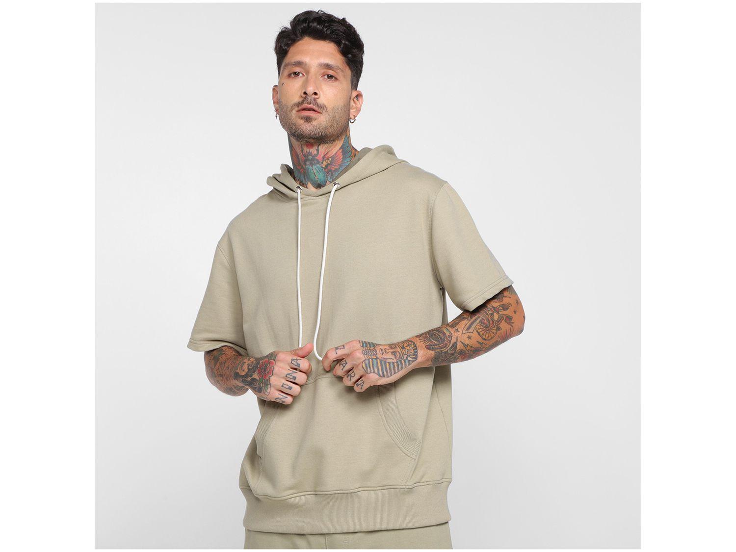 olive zip up moletom com capuz
