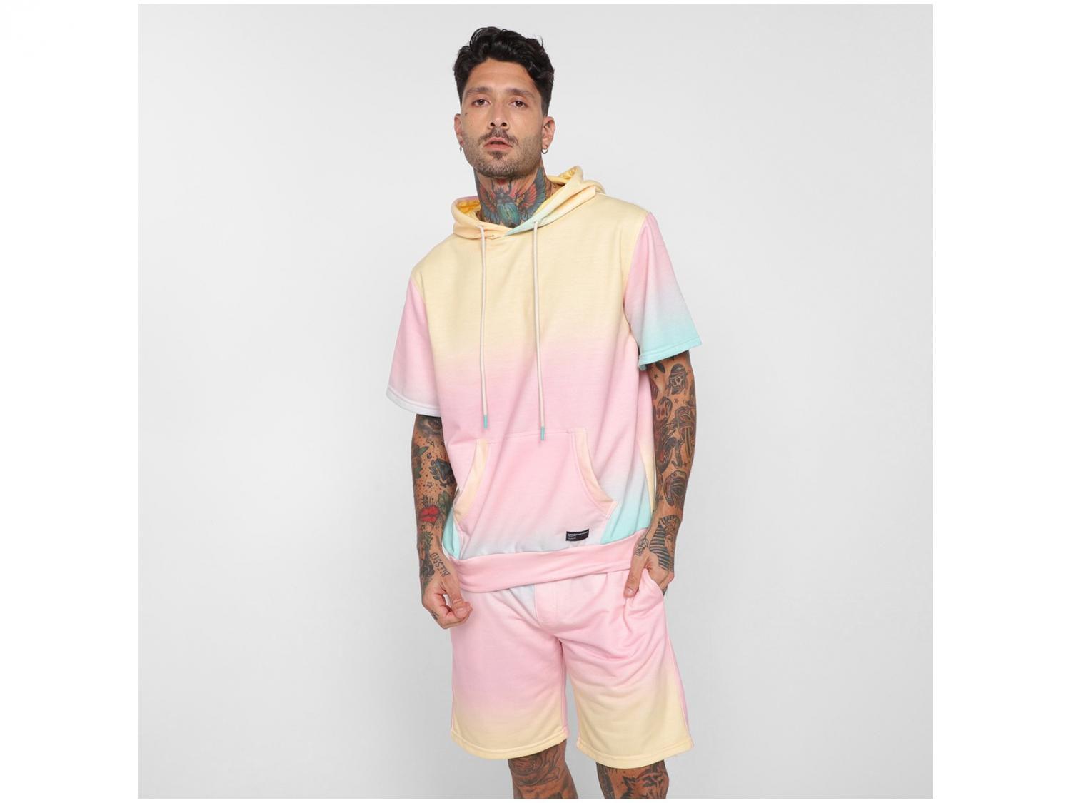 Bermuda Moletom Vista Magalu Tie Dye