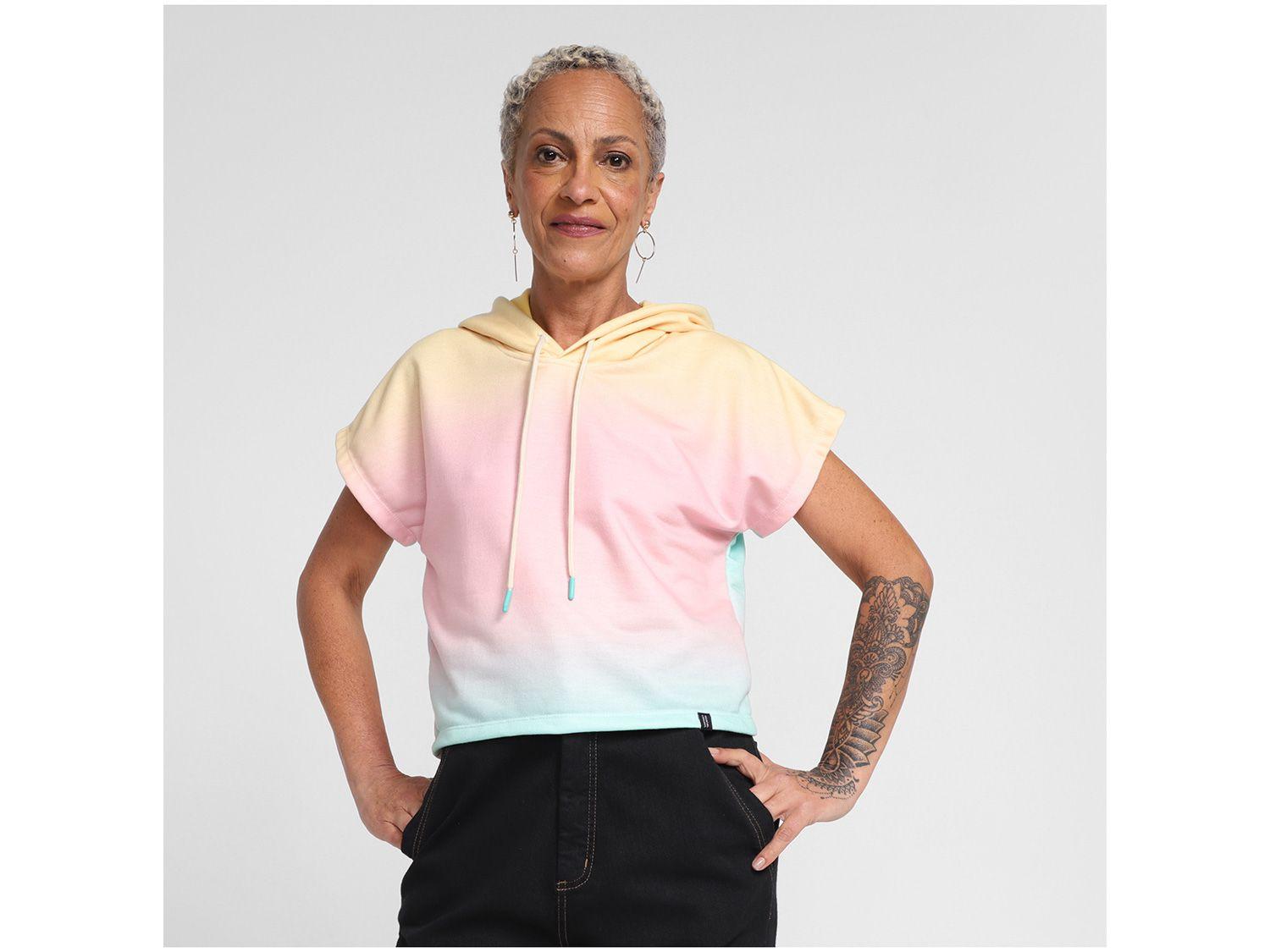 Blusa Moletom Vista Magalu Capuz Manga Curta