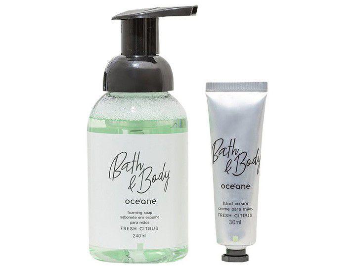 Kit de Banho Océane Bath e Body - Sabonete em Espuma e Hidratante Para Mãos