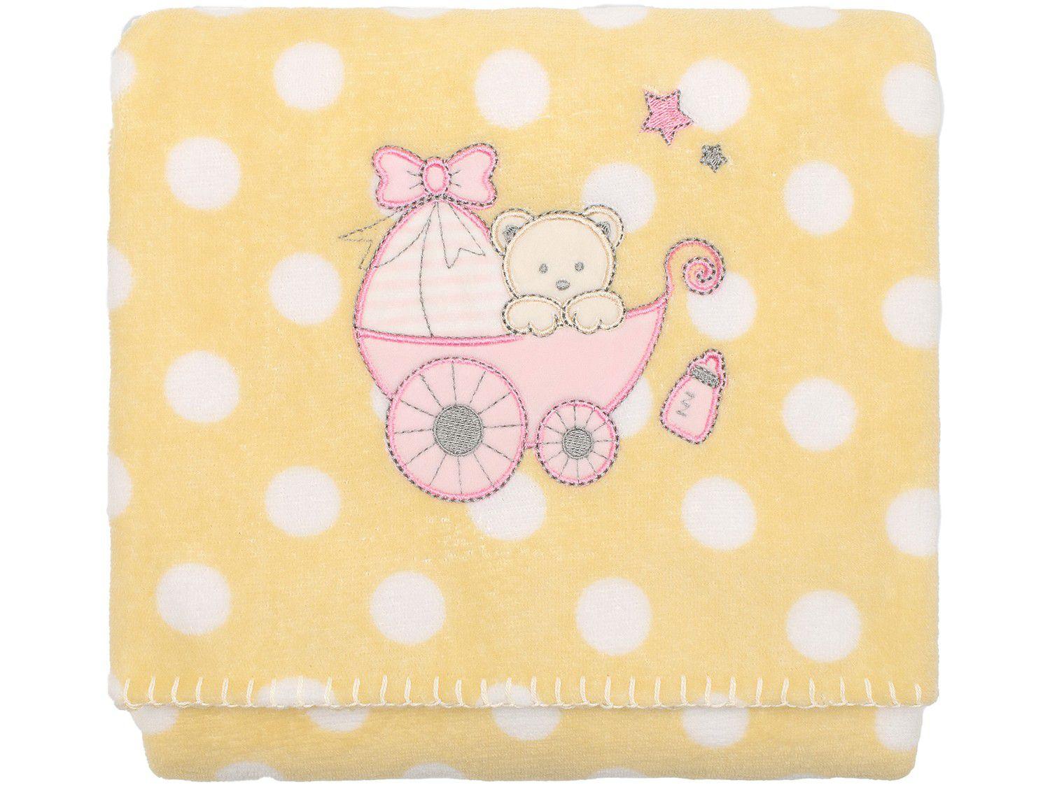 Manta para Bebê Buettner Microfibra Baby - Amarelo