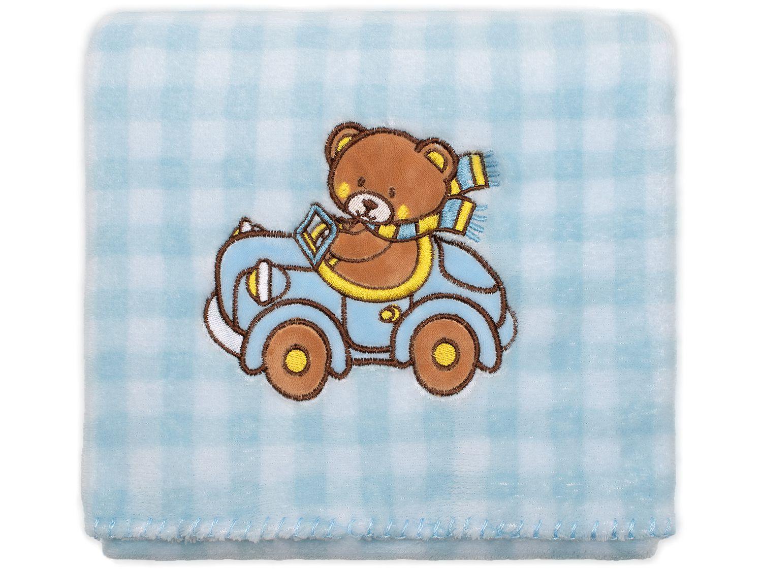 Manta para Bebê Buettner Microfibra Passeio - Azul