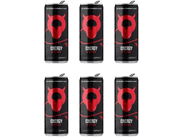 Bebida Energética Hot Fit Energy Drink - 6 Unidades com 269ml Cada