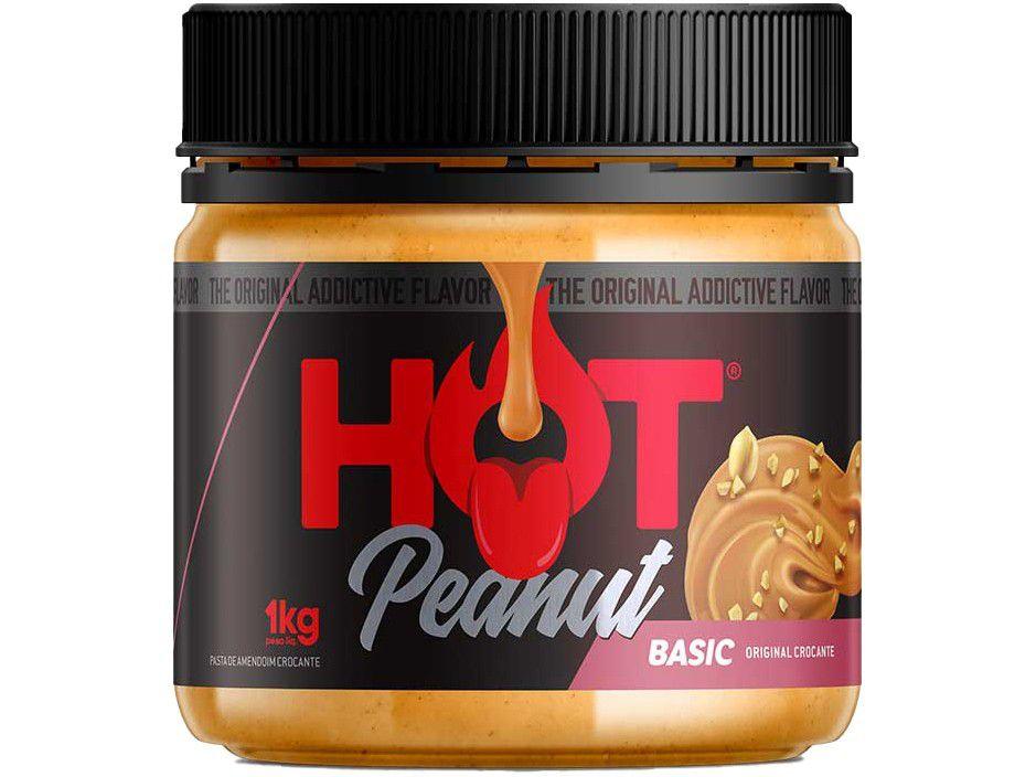 Pasta de Amendoim Original Crocante Hot Fit - Basic Hot Peanut 1kg