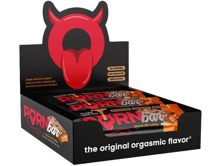 Barra de Proteína Hot Fit Porn Bar Doce de Leite - 9 Unidades com 40g Cada