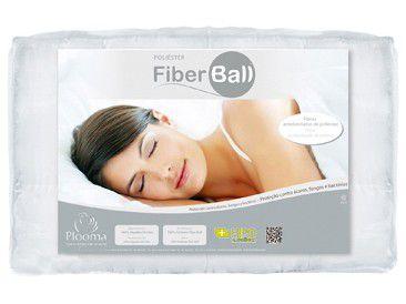 Pillow Top Casal 190 Fios Poliéster e Fiber Ball - 1.700 g/m² Plooma Branco