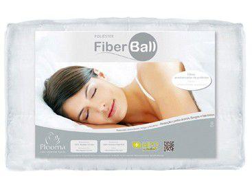 Pillow Top Casal 190 Fios Poliéster e Fiber Ball - 700 g/m² Plooma Branco