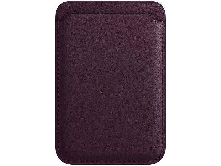 Carteira de Couro com MagSafe para iPhone - Cereja-Escuro