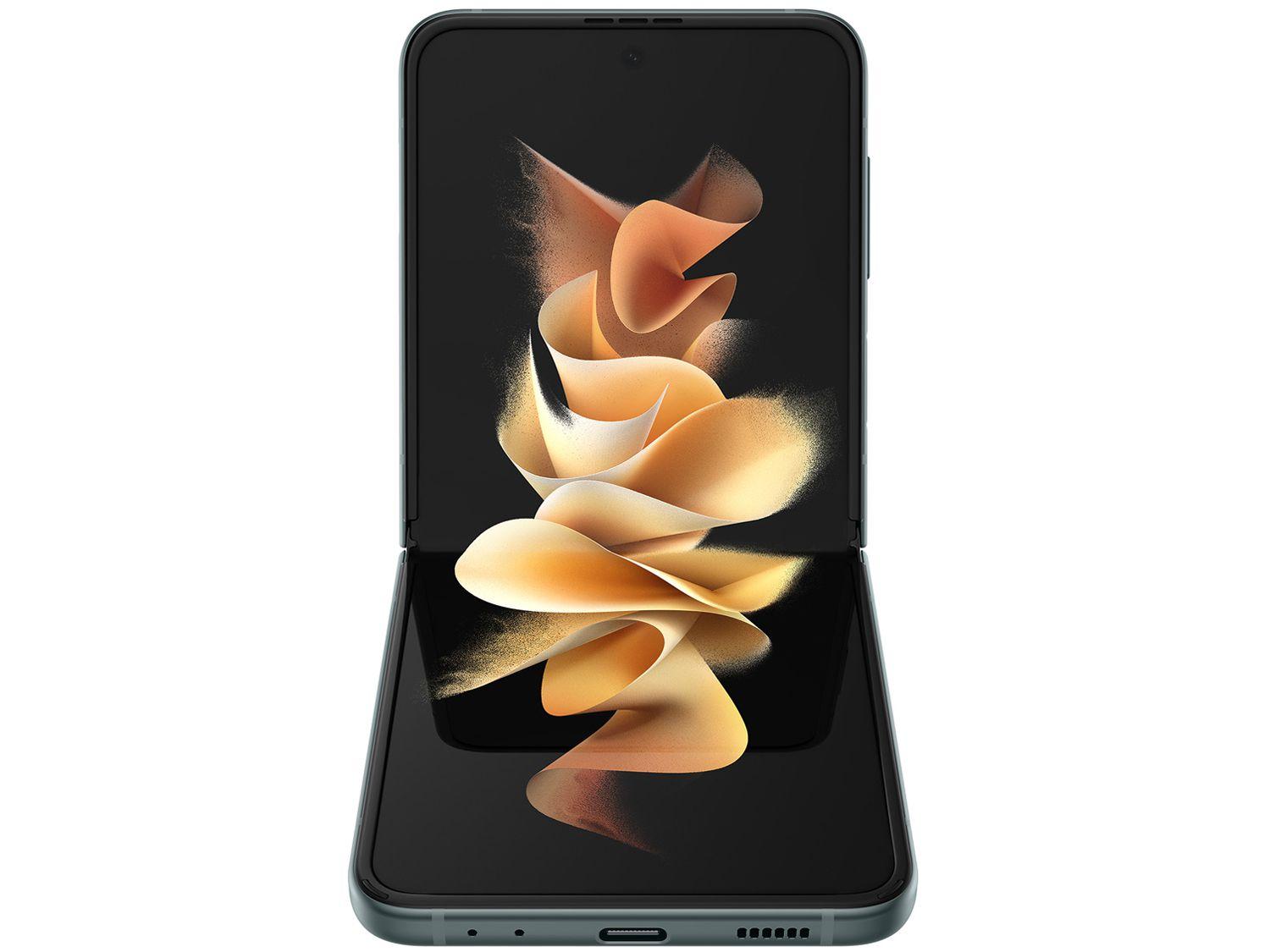 Smartphone Samsung Galaxy Z Flip3 256GB Verde 5G - 8GB RAM Tela 6,7&quot; Câm. Dupla + Selfie 10MP