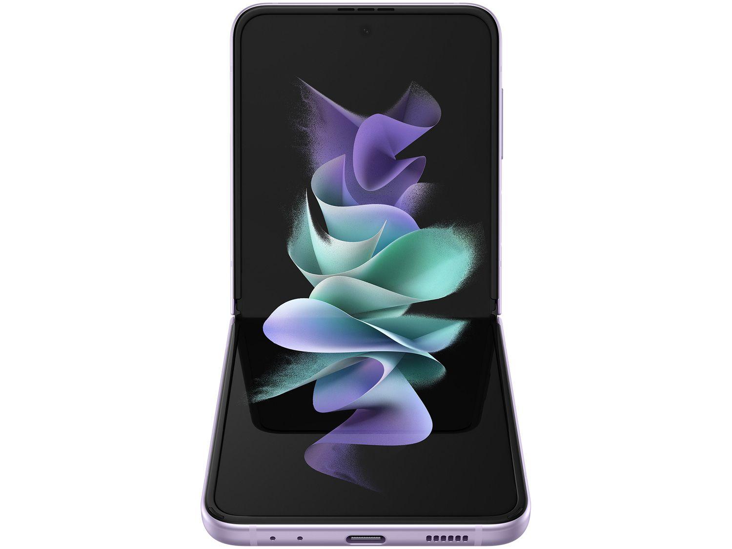 Smartphone Samsung Galaxy Z Flip3 256GB Violeta 5G - 8GB RAM Tela 6,7&quot; Câm. Dupla + Selfie 10MP