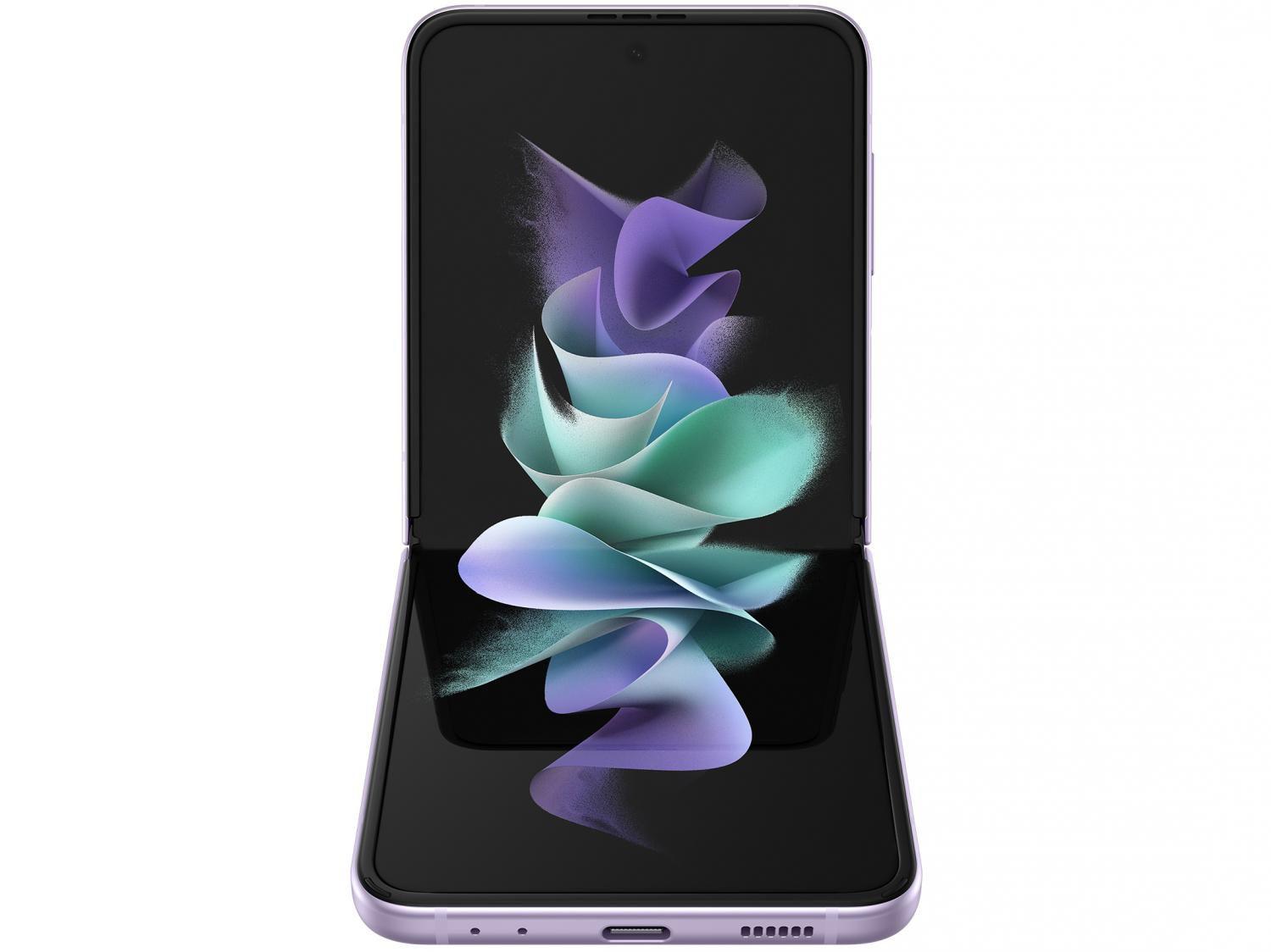 Smartphone Samsung Galaxy Z Flip3 128GB Violeta 5G - 8GB RAM Tela 6,7&quot; Câm. Dupla + Selfie 10MP