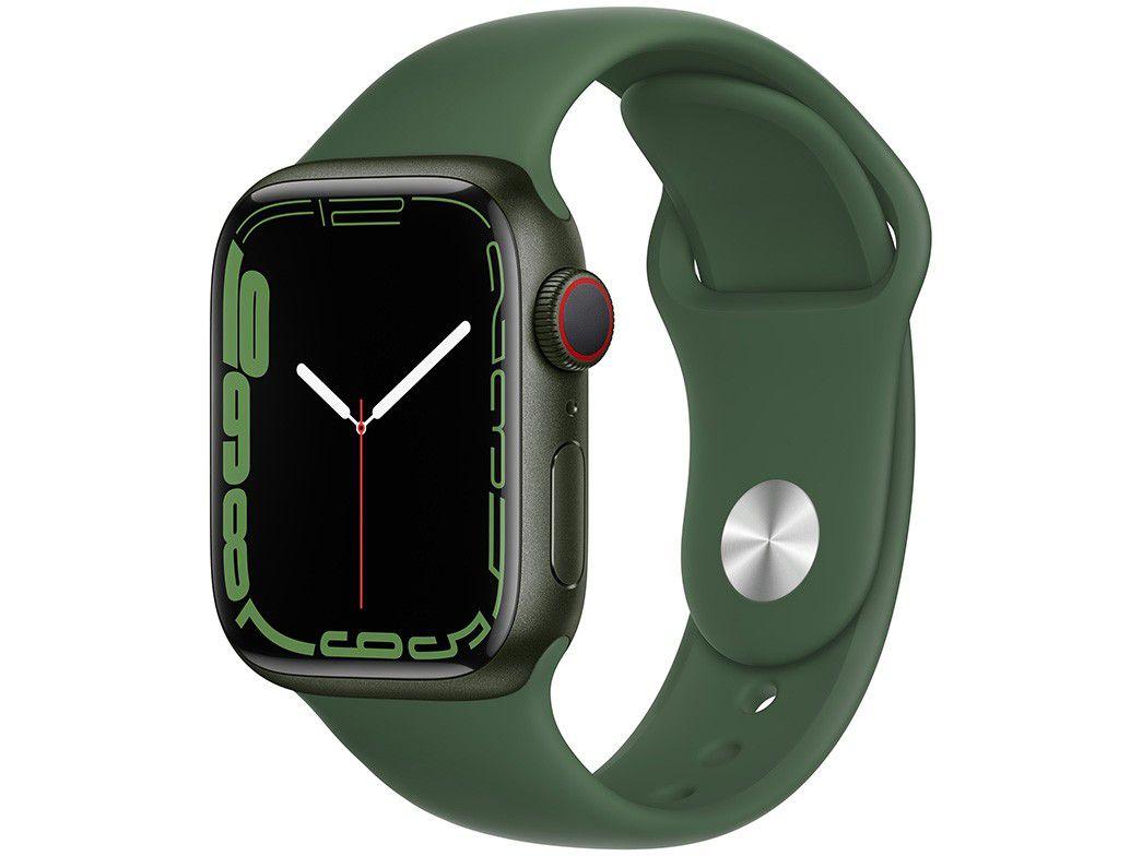 Apple Watch Series 7 41mm Caixa Verde - Alumínio GPS + Cellular Pulseira Esportiva