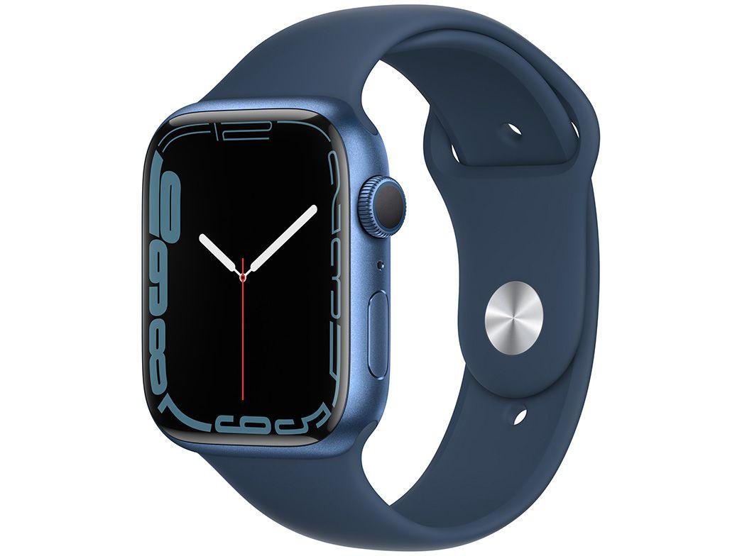 Apple Watch Series 7 45mm Caixa Azul - Alumínio GPS Pulseira Esportiva