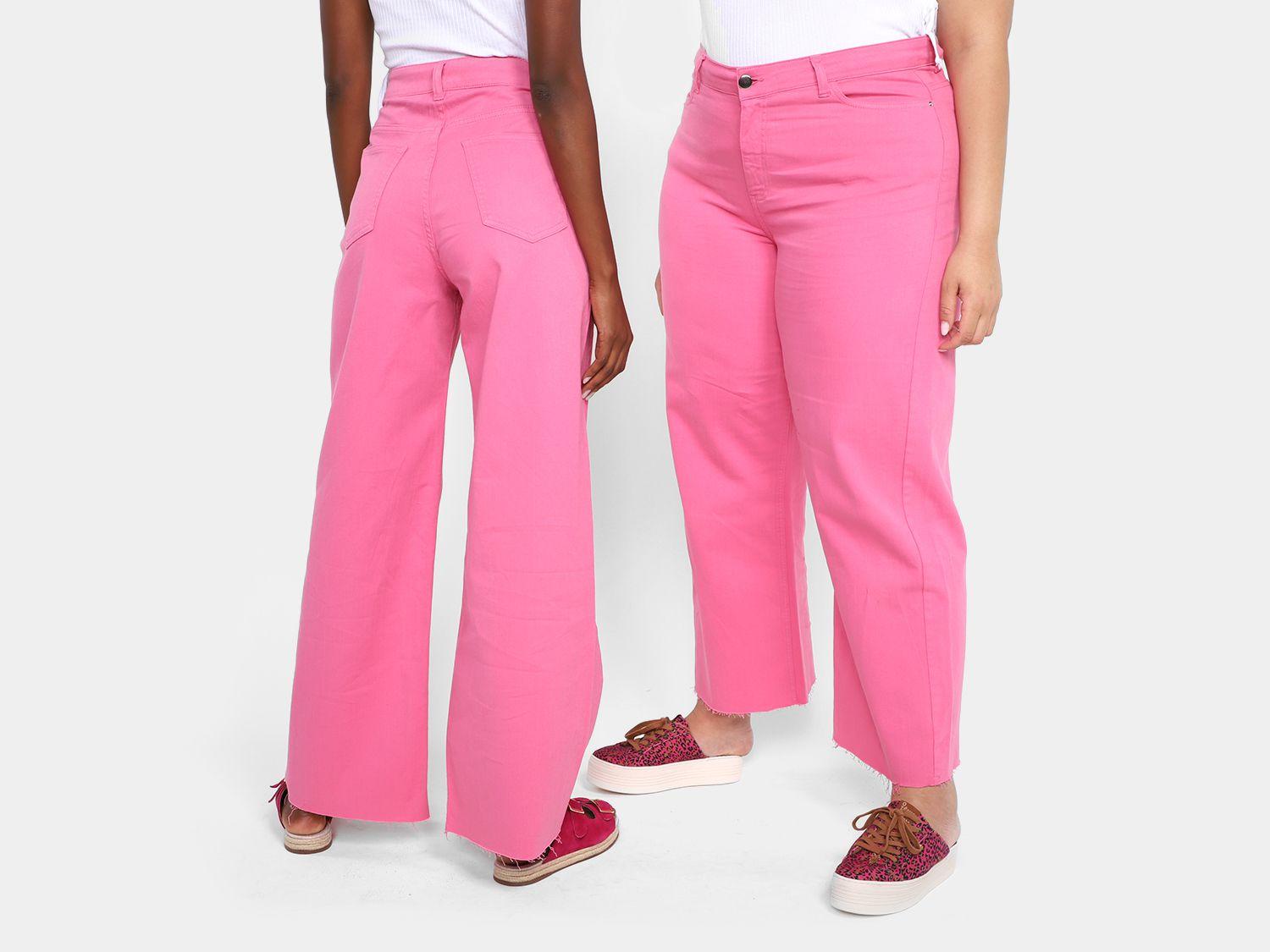 Calça Sarja Vista Magalu Wide Leg Maravilhosa