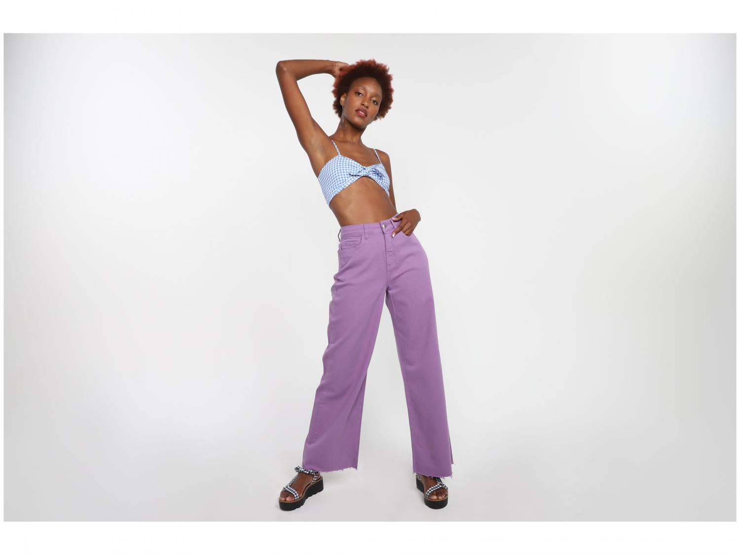 Calça Sarja Vista Magalu Wide Leg Maravilhosa