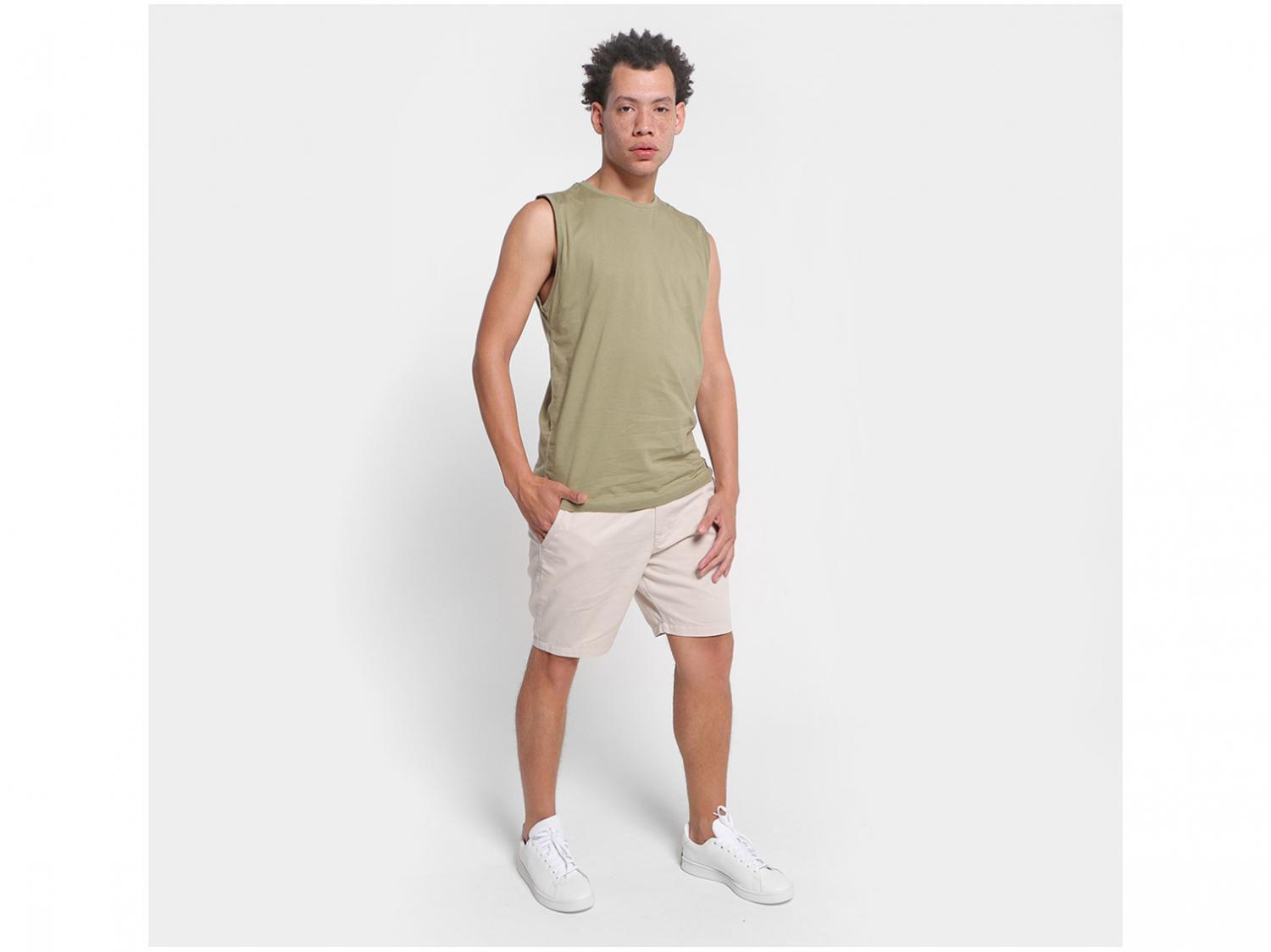 Bermuda Sarja Vista Magalu Chino