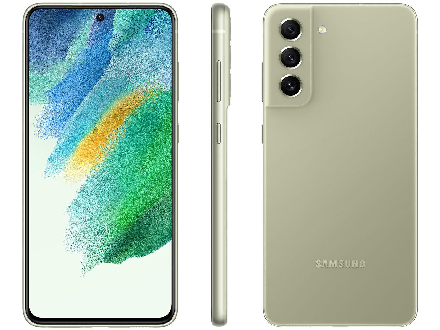 Smartphone Samsung Galaxy S21 FE 128GB Verde 5G - 6GB RAM Tela 6,4&quot; Câm. Tripla + Selfie 32MP