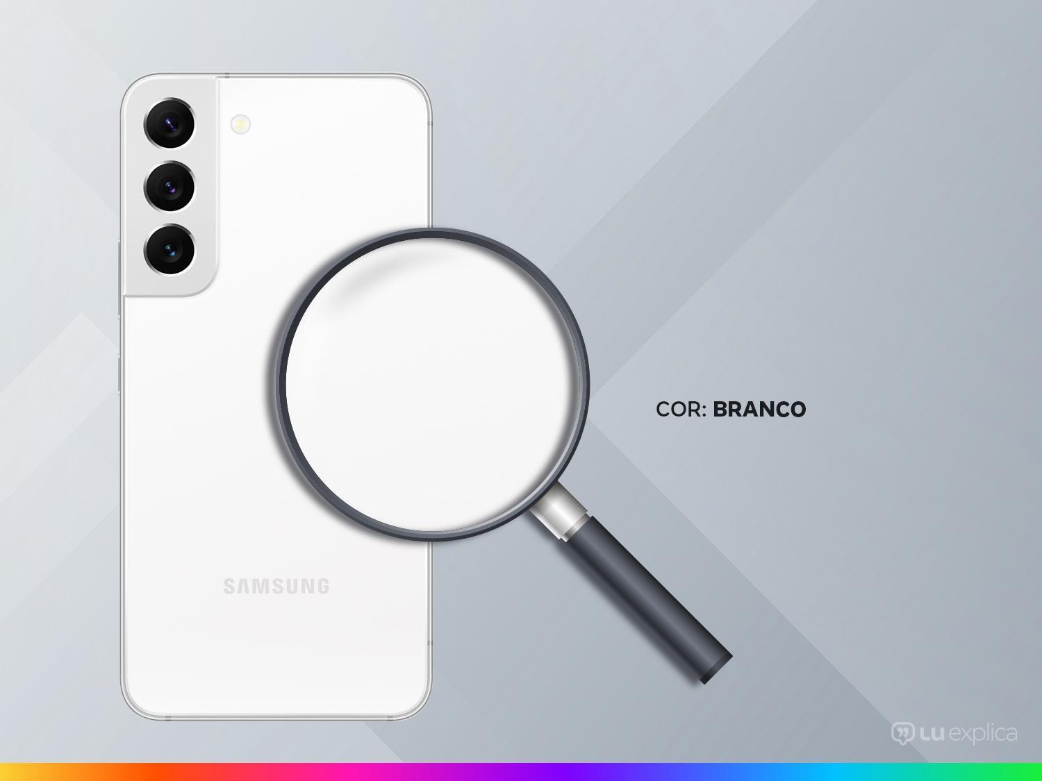 Smartphone Samsung Galaxy S22 256GB Branco - 8GB RAM Tela 6,1&quot; Câm. Tripla + Selfie 10MP