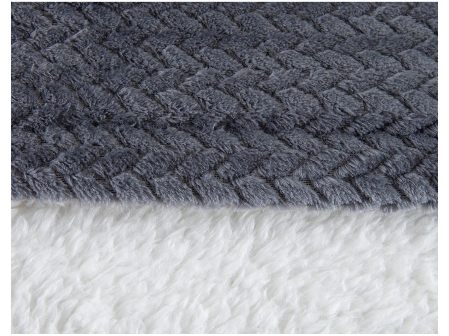 Cobertor Casal Jolitex Microfibra Sherpa Tranças - Chumbo