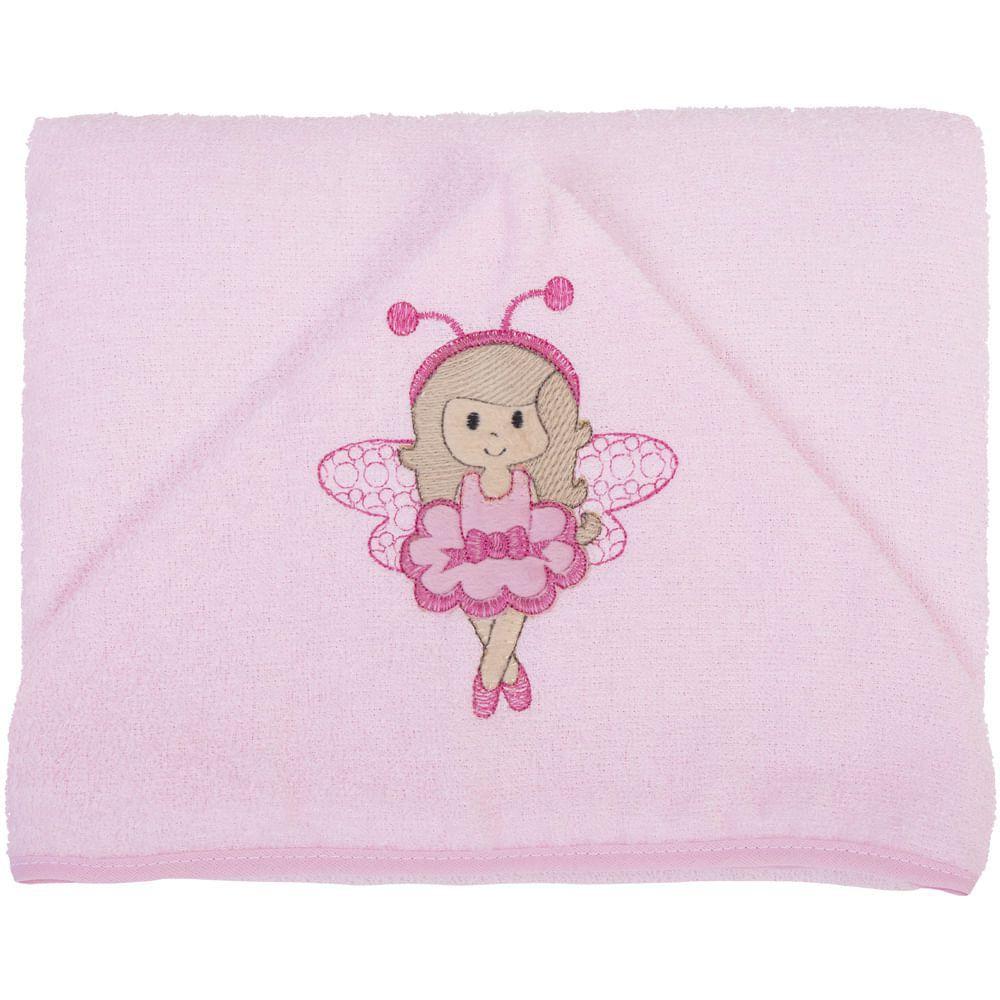 Toalha De Banho Bebe Com Capuz Bordado E Forro De Fralda Bambi Fadinha No Magalu Magazine Luiza