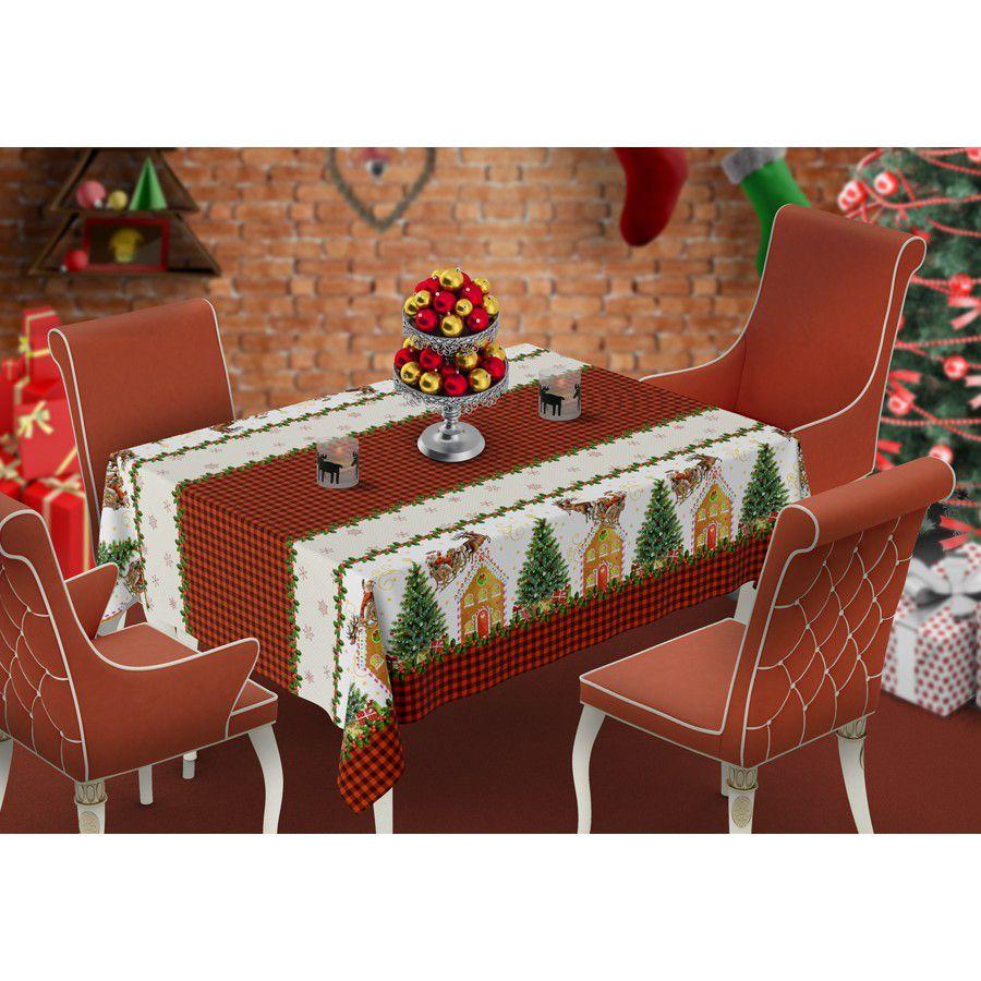 toalha de mesa termica plastico impermeavel jingle bell natal 2,20 x 1,40 6  cadeiras - Cipatex - Toalha de Mesa de Natal - Magazine Luiza