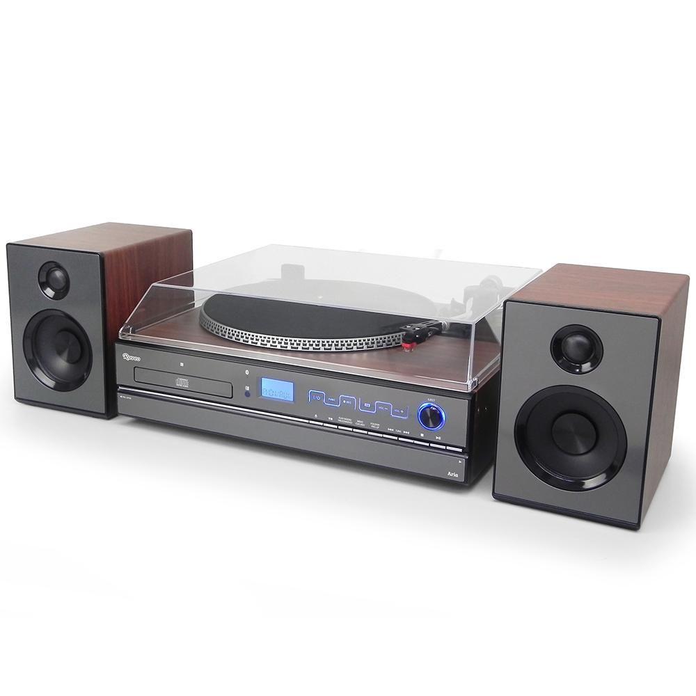 TocaDiscos Raveo Aria Sistema de Áudio com caixas de som, CD Player