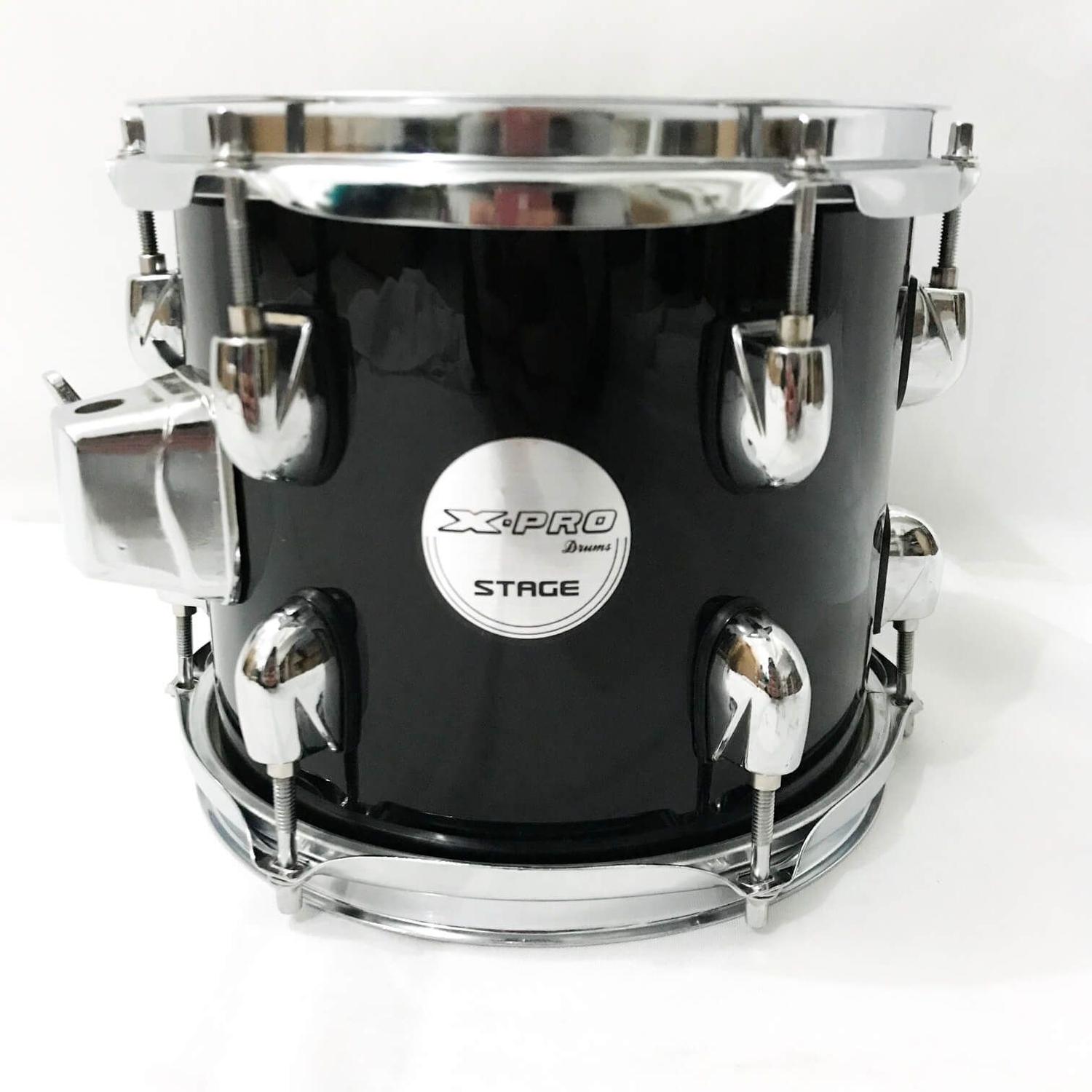 Tom De Bateria 8 XPro Stage Preto + Clamp + Holder Caixa de Bateria