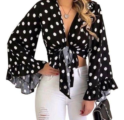 blusa flare de amarrar